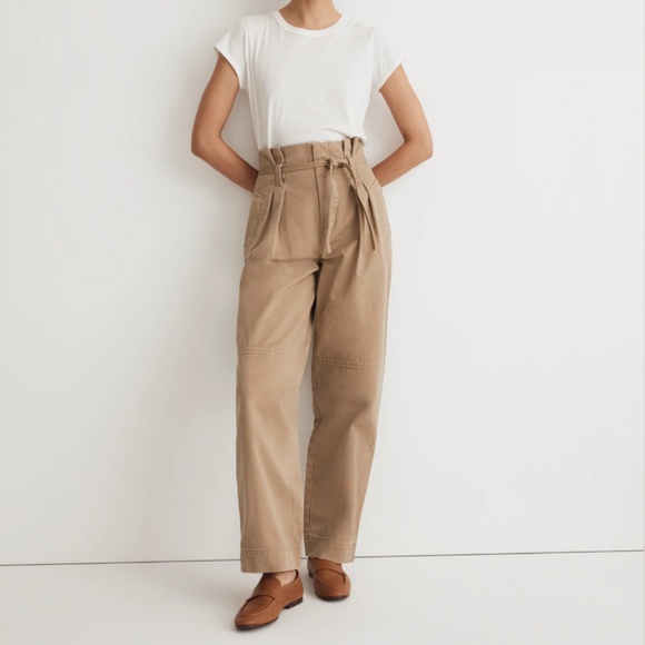 Madewell Paperbag Trench Trousers in (Re)generative Chino *FINAL PRICE* - Picture 1 of 7